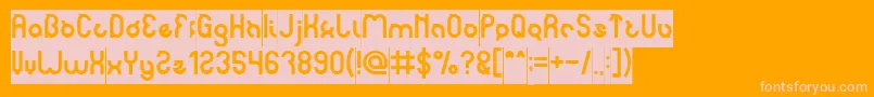 noakatz Inverse Font – Pink Fonts on Orange Background