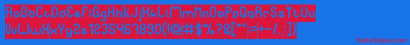 noakatz Inverse Font – Red Fonts on Blue Background