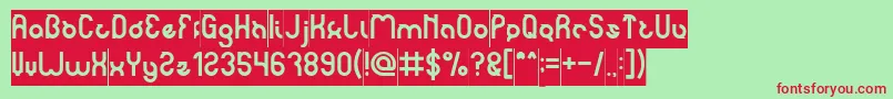 Шрифт noakatz Inverse – красные шрифты на зелёном фоне