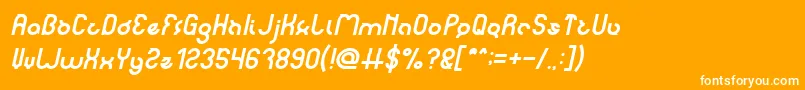 noakatz Italic Font – White Fonts on Orange Background