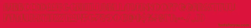 Nathanbrazilshadow Font – Brown Fonts on Red Background