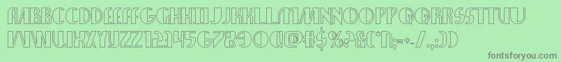 Nathanbrazilshadow Font – Gray Fonts on Green Background