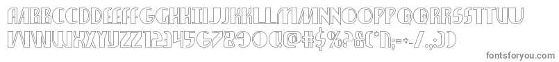 フォントNathanbrazilshadow – 白い背景に灰色の文字