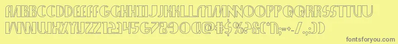 Nathanbrazilshadow Font – Gray Fonts on Yellow Background