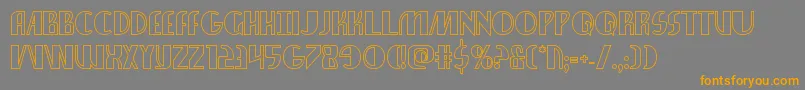 Nathanbrazilshadow Font – Orange Fonts on Gray Background