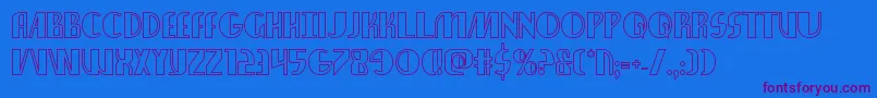Nathanbrazilshadow Font – Purple Fonts on Blue Background