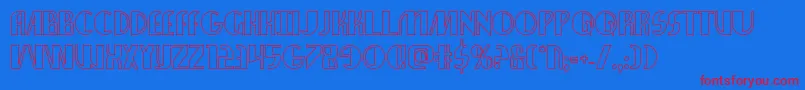 Nathanbrazilshadow Font – Red Fonts on Blue Background