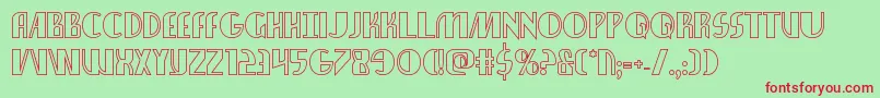 Nathanbrazilshadow Font – Red Fonts on Green Background