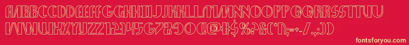 Nathanbrazilshadow Font – Yellow Fonts on Red Background