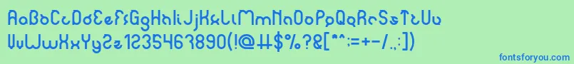noakatz Light Font – Blue Fonts on Green Background