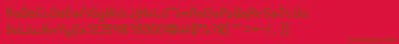 noakatz Light Font – Brown Fonts on Red Background