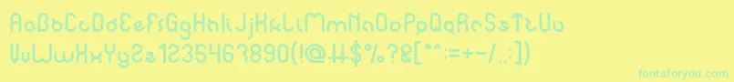 noakatz Light Font – Green Fonts on Yellow Background