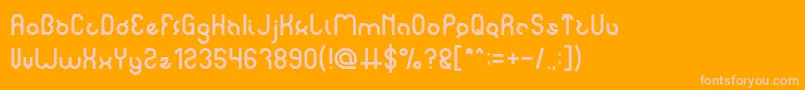 noakatz Light Font – Pink Fonts on Orange Background