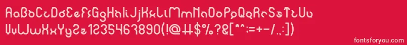 noakatz Light Font – Pink Fonts on Red Background