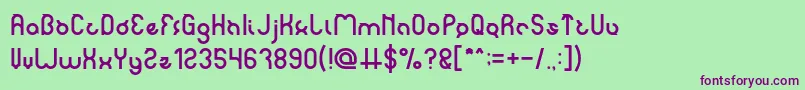 noakatz Light Font – Purple Fonts on Green Background