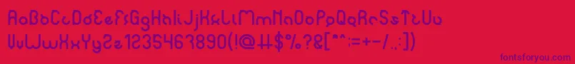noakatz Light Font – Purple Fonts on Red Background