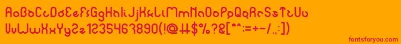 noakatz Light Font – Red Fonts on Orange Background