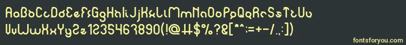 Шрифт noakatz Light – жёлтые шрифты на чёрном фоне