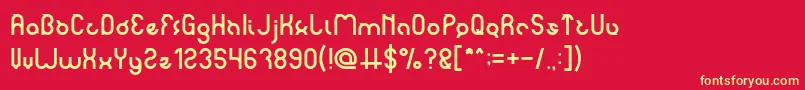 noakatz Light Font – Yellow Fonts on Red Background