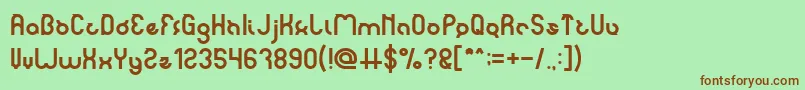 noakatz Font – Brown Fonts on Green Background