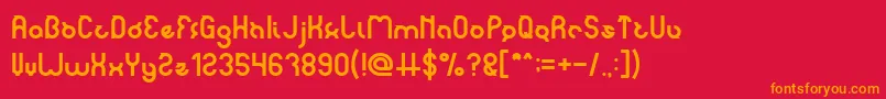 noakatz Font – Orange Fonts on Red Background