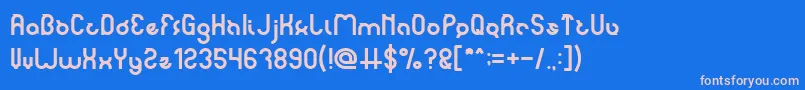 noakatz Font – Pink Fonts on Blue Background