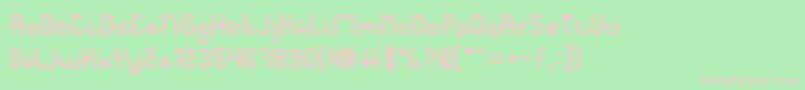 noakatz Font – Pink Fonts on Green Background