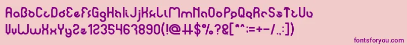 noakatz Font – Purple Fonts on Pink Background