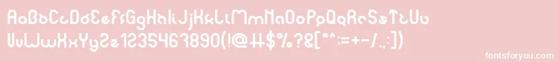 noakatz Font – White Fonts on Pink Background