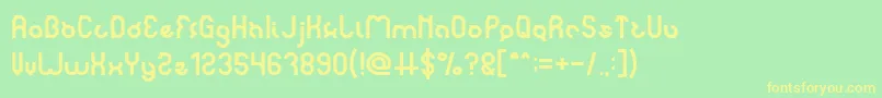 noakatz Font – Yellow Fonts on Green Background