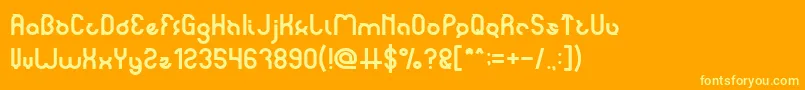 noakatz Font – Yellow Fonts on Orange Background