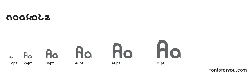 Размеры шрифта Noakatz (135661)