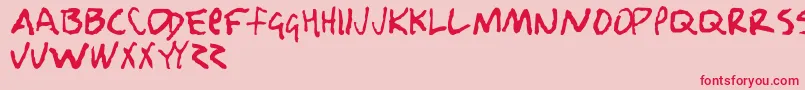 Nobody Loves Me Font – Red Fonts on Pink Background