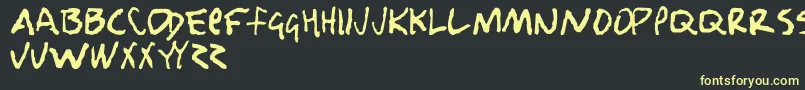 Nobody Loves Me Font – Yellow Fonts on Black Background