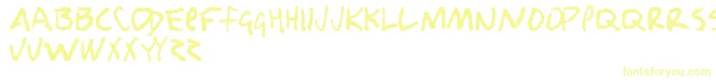 Czcionka Nobody Loves Me – żółte czcionki