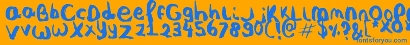 Nobody s Perfect Font – Blue Fonts on Orange Background
