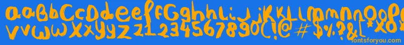 Nobody s Perfect Font – Orange Fonts on Blue Background