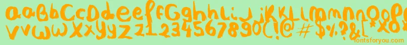 Nobody s Perfect Font – Orange Fonts on Green Background