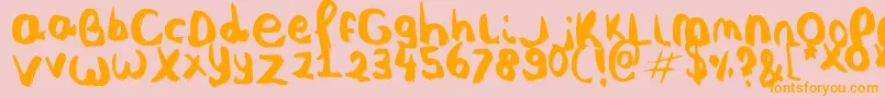 Nobody s Perfect Font – Orange Fonts on Pink Background