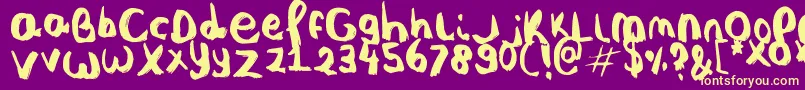 Nobody s Perfect Font – Yellow Fonts on Purple Background