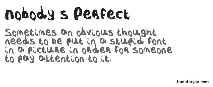 Шрифт Nobody s Perfect