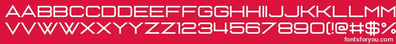 Nobody Talks Font – White Fonts on Red Background