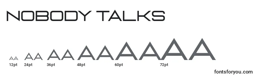 Размеры шрифта Nobody Talks
