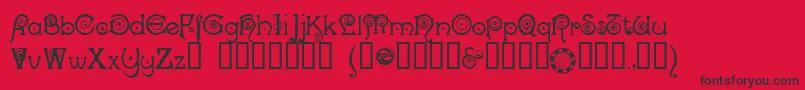 NOCKC    Font – Black Fonts on Red Background