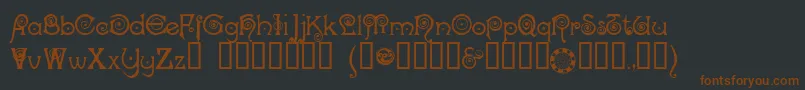NOCKC    Font – Brown Fonts on Black Background