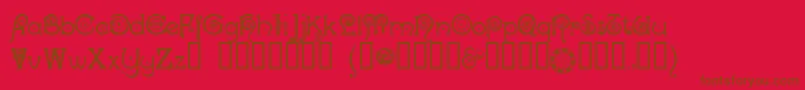 NOCKC    Font – Brown Fonts on Red Background