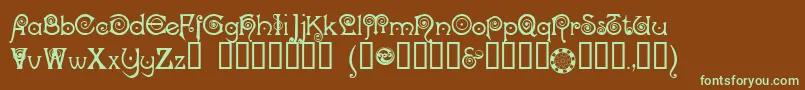 NOCKC    Font – Green Fonts on Brown Background