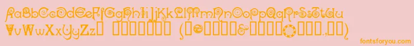 NOCKC    Font – Orange Fonts on Pink Background