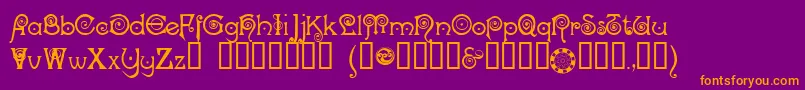 NOCKC    Font – Orange Fonts on Purple Background