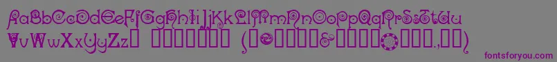 フォントNOCKC    – 紫色のフォント、灰色の背景